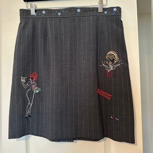 Custom embroidered librarian/book lover pencil skirt! Size 14